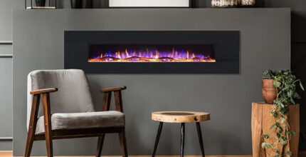 How to hang a wall mounted electric fireplace