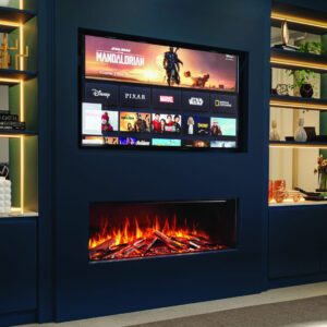Media Wall with Electric Fire